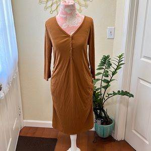 Brown maternity dress